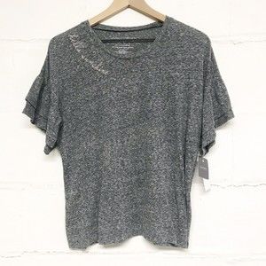 NWT Grayson Threads Tee Womens Size Small Dark Gray Embroidered “Hello Sunshine”